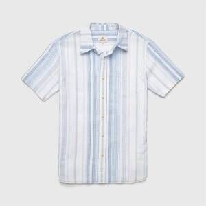 NEW SURFSIDE SUPPLY men's joey stripe shirt in white combo